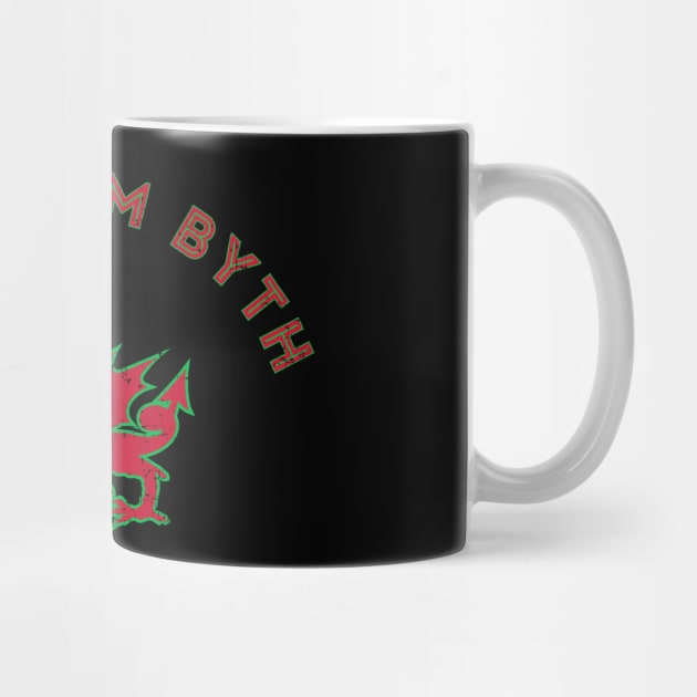 Dragon of Wales UK - Cymru Am Byth seal - symbol - logo emblem retro vintage by vlada123